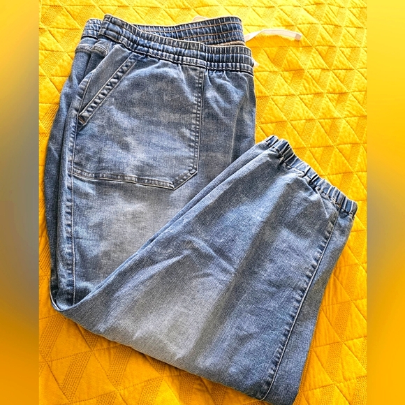 Lane Bryant midrise denim jogger jeans sz 24 light washed - Picture 2 of 12